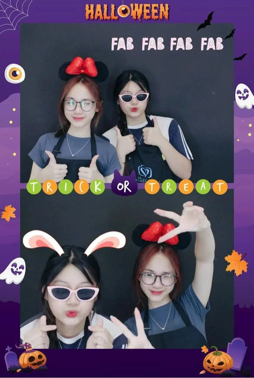 Khung ảnh halloween cho nhóm bạn: tạo dải hình ma mị cực chất
