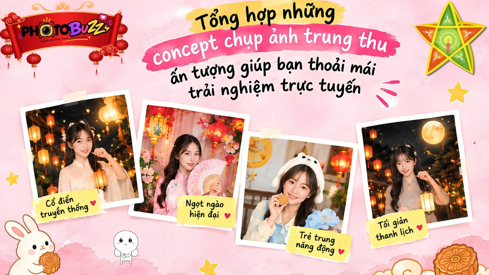 Tổng hợp những concept chụp ảnh trung thu ấn tượng giúp bạn thoải mái trải nghiệm trực tuyến